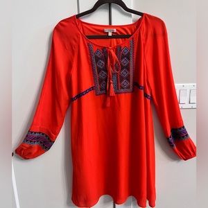 GB Gianni Bini Pullover Above The Knee Mini Dress Aztec Design‎